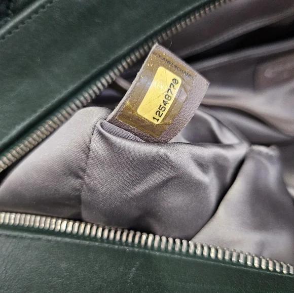 CHANEL Dark Forest Green Quilted Puffer Bowler Bag - Picture 15 of 16